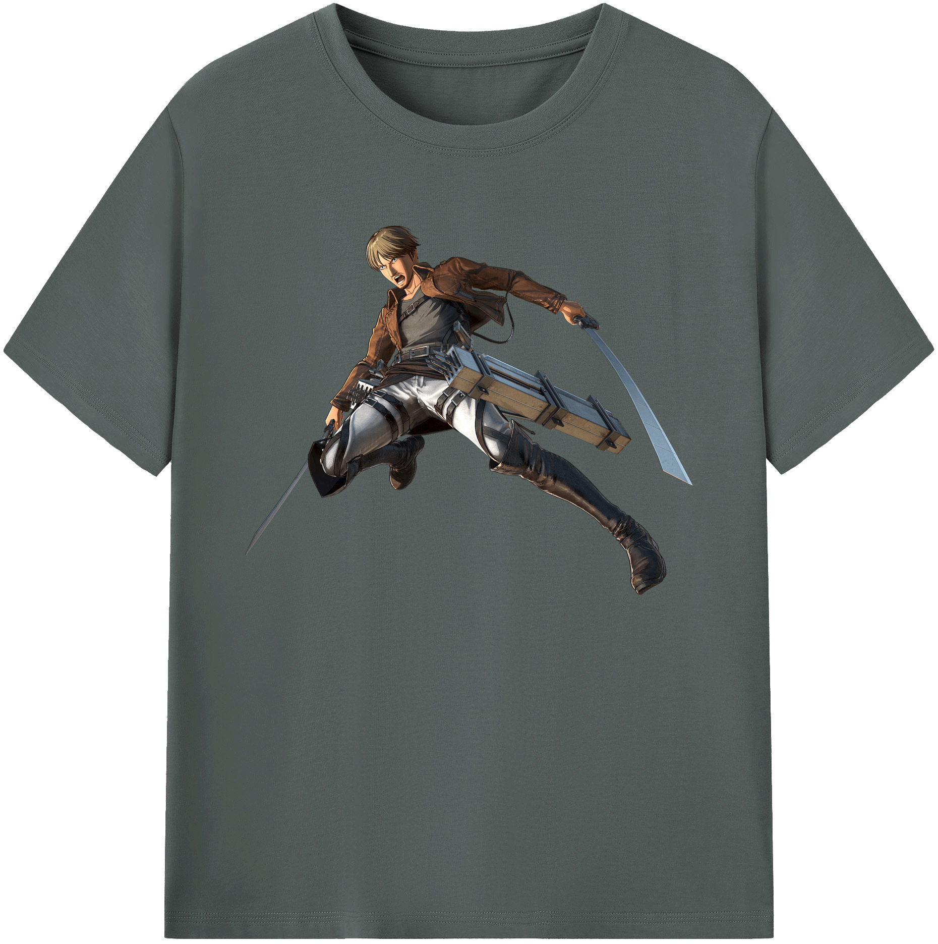 （画像用） 進撃の巨人 Attack on Titan 綿100％ メンズ半袖Tシャツ｜肌触りやわらか＆通気性